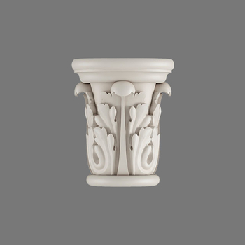 Decorative Round Polyurethane Capital with Ornate Acanthus Motif#additional-separator##additional-se..